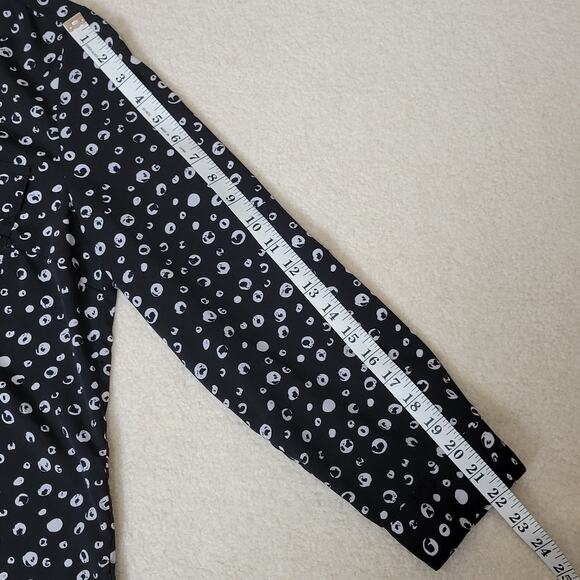 Kim Rogers Petite XL Button Up Blouse Collar Long Roll Tab Sleeve Breast Pockets - Picture 13 of 16